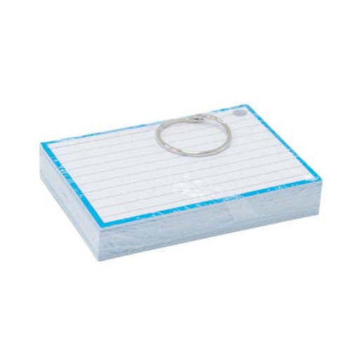Cartes flash Quantore a7 bleu incl. anneau à clip 50 feuilles