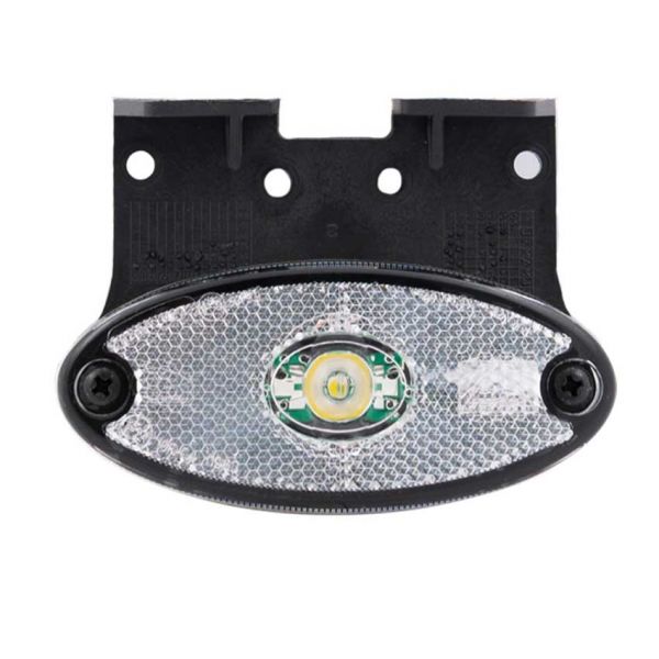 Lampe de position latérale suspension blanche + support d'angle LED