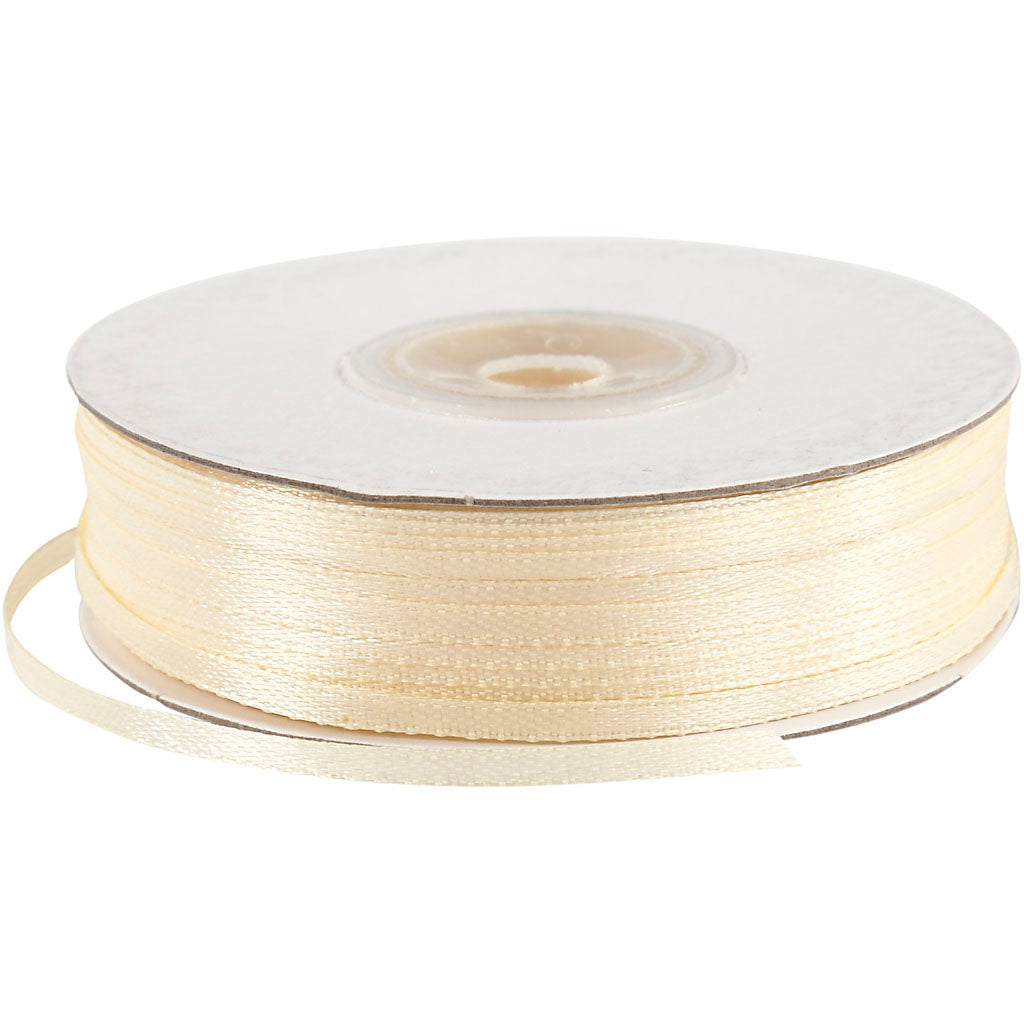 Creativ Company Satin Ribbon Off-White, 100m