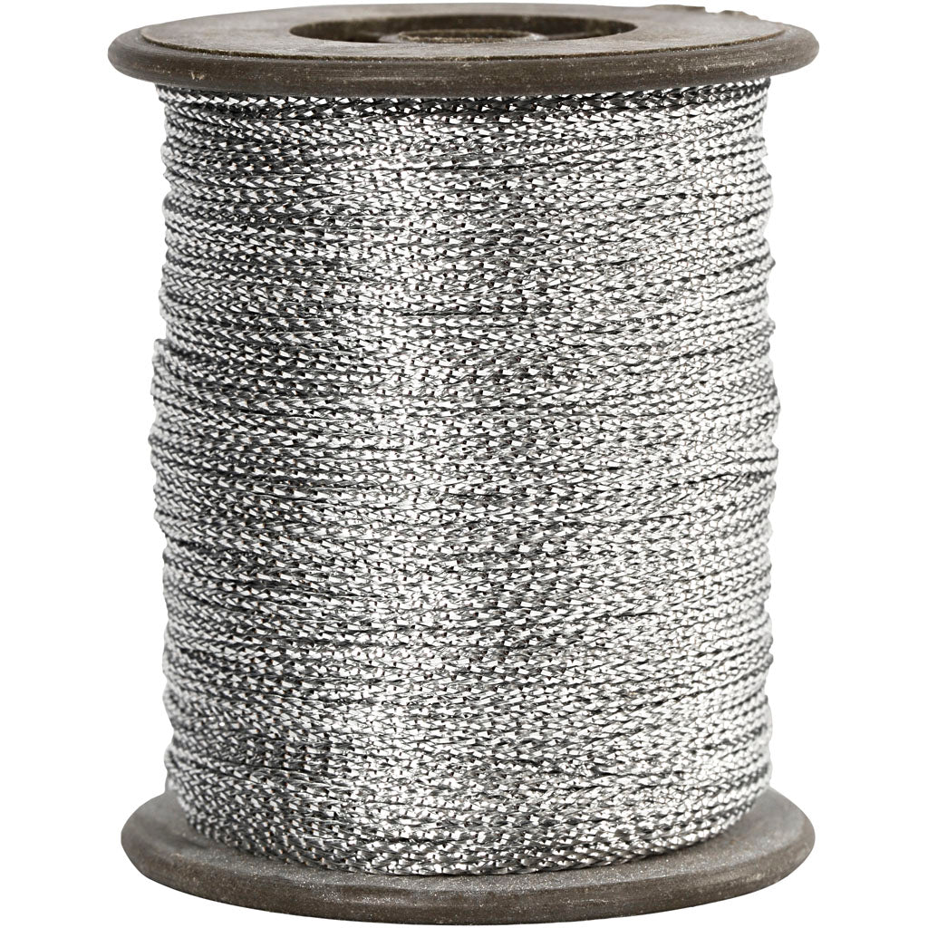 Cordon Creativ company, épaisseur 0,5 mm, argent, 100 m 1 rouleau