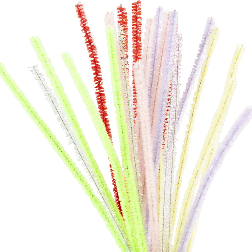 Couleurs pastel du fil de Chenille, 24e.