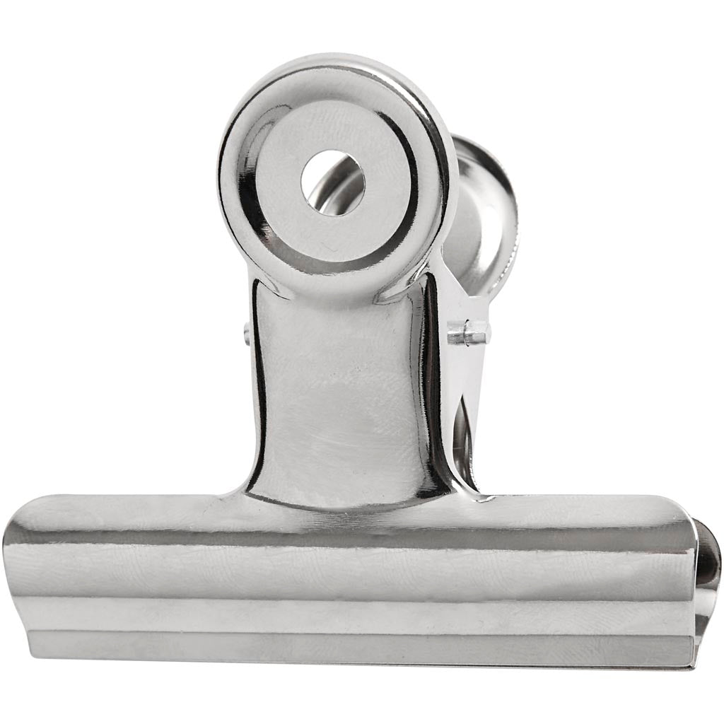 Pince métallique Creativ company, l: 7,5 cm, argent, 6 pièces 1 boîte