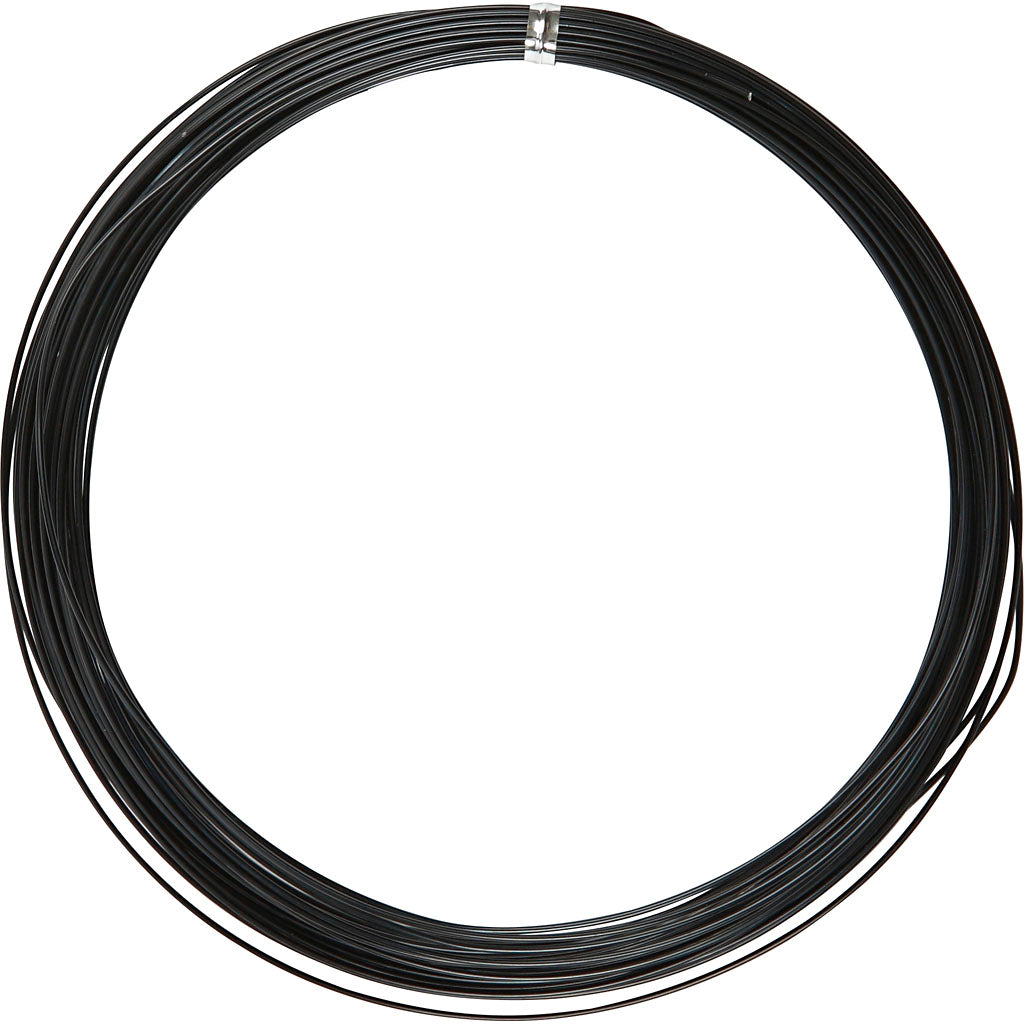 Fil alu Creativ company, rond, épaisseur 1 mm, noir, 16 m 1 rouleau