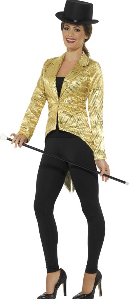 Smiffys - veste de costume à sequins - s - couleur or