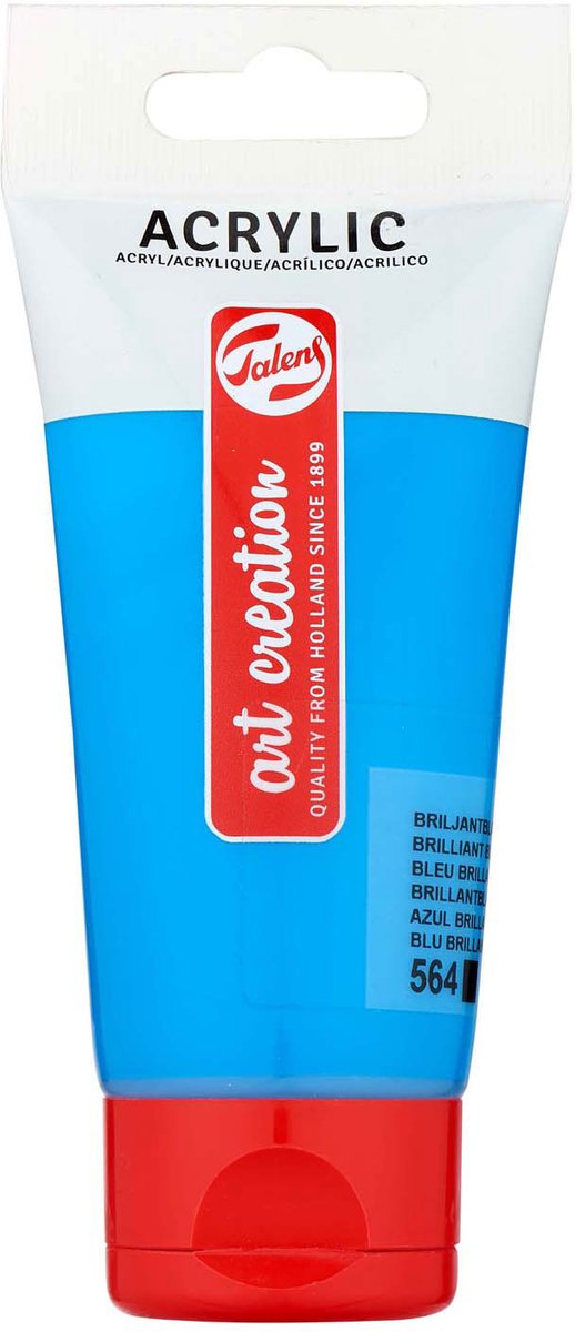 Talens art création peinture acrylique tube 75ml bleu brillant 564