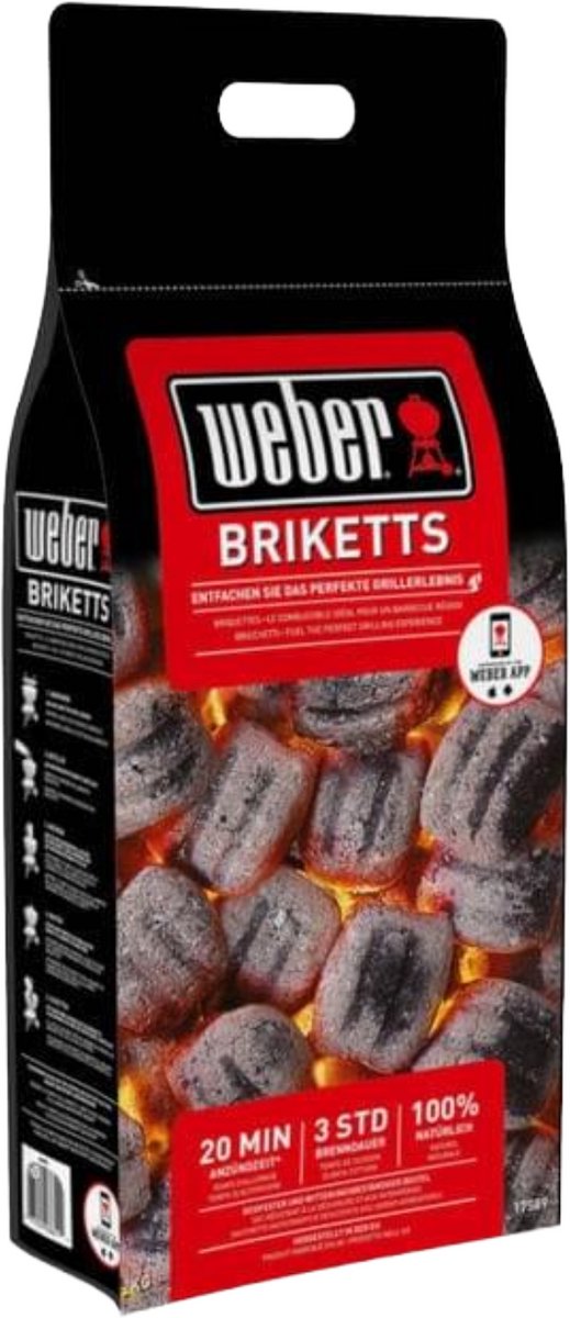 Briquettes Weber pour barbecue 8 kg