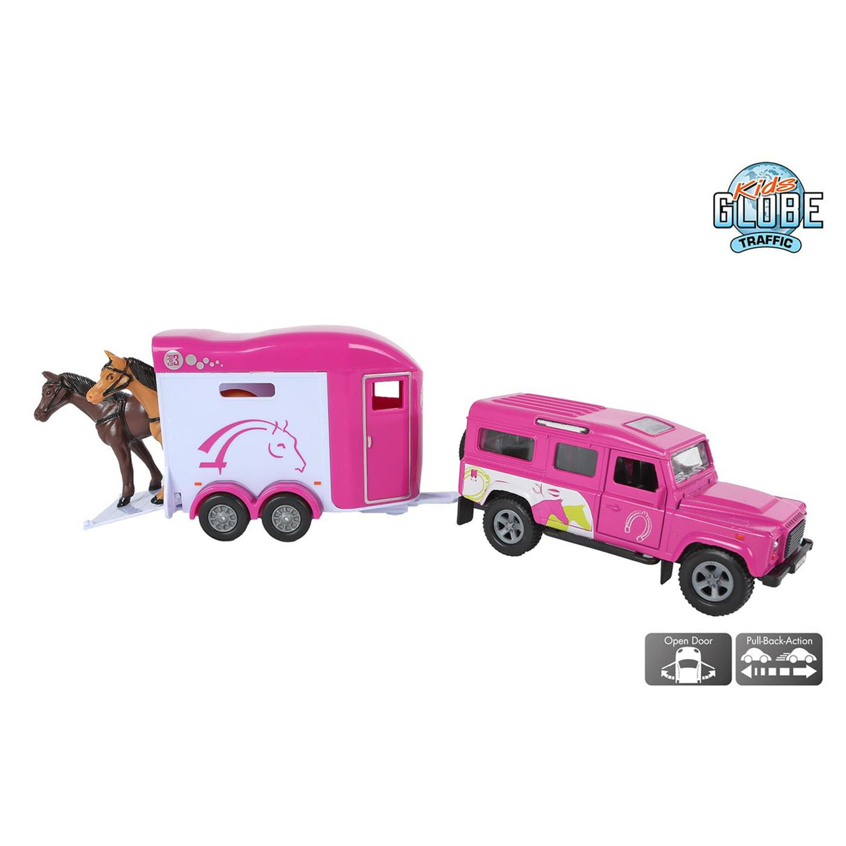 Globe terrestre enfant land rover avec remorque 26cm
