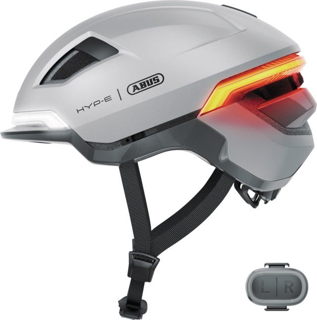 Abus casque intelligent hyp-e gleam argent l 57-61cm
