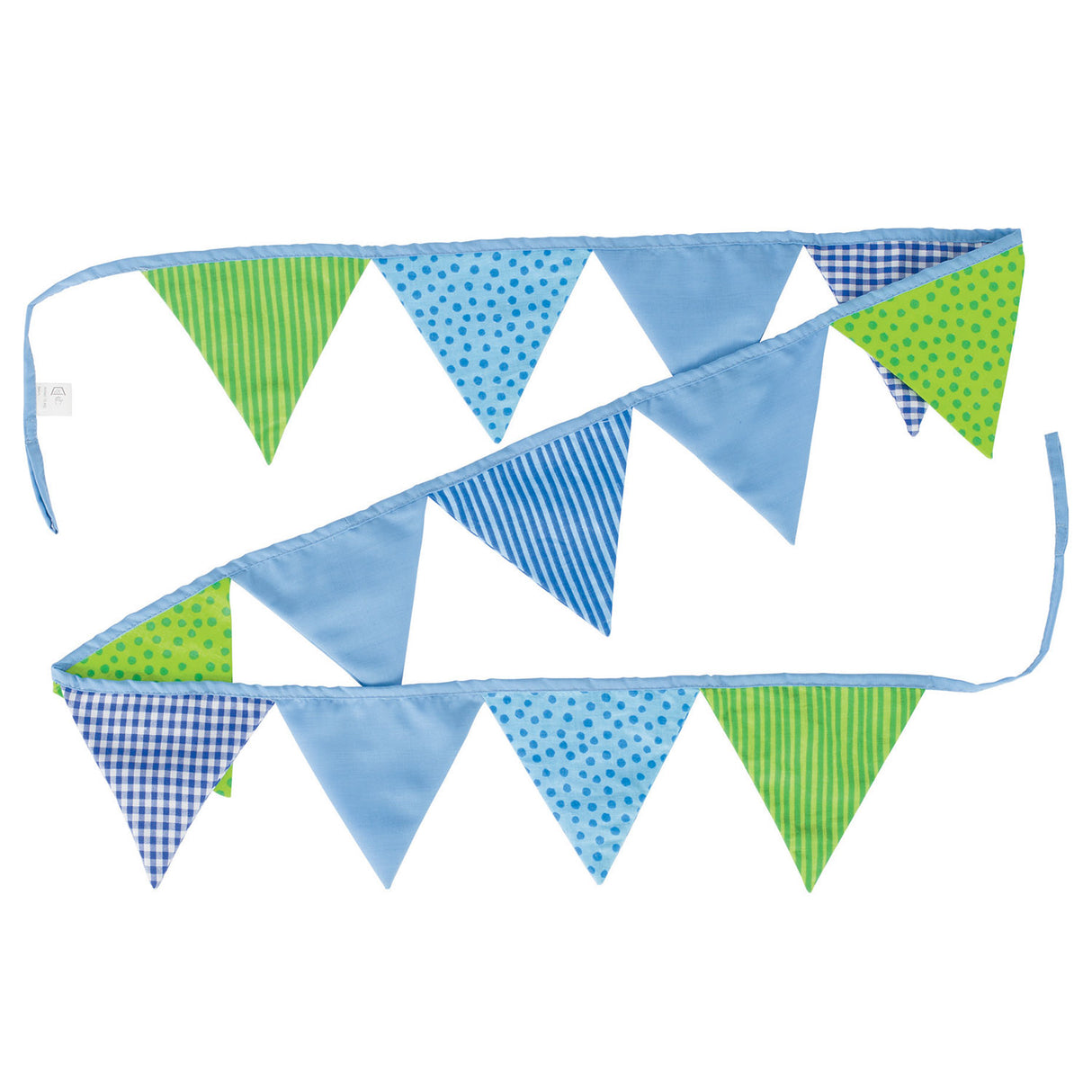 Ligne drapeau coton Goki bleu vert