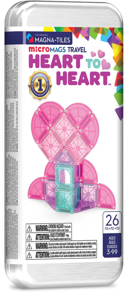 Tuiles Magna | micro mags ensemble de voyage coeur à coeur ensemble de 26 pièces