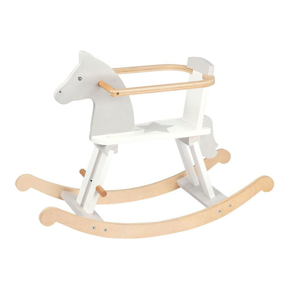Cheval à bascule en bois Goki blanc
