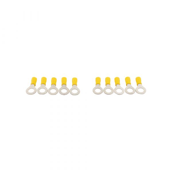 Chaussure de câble Eye jaune, 10 pièces.
