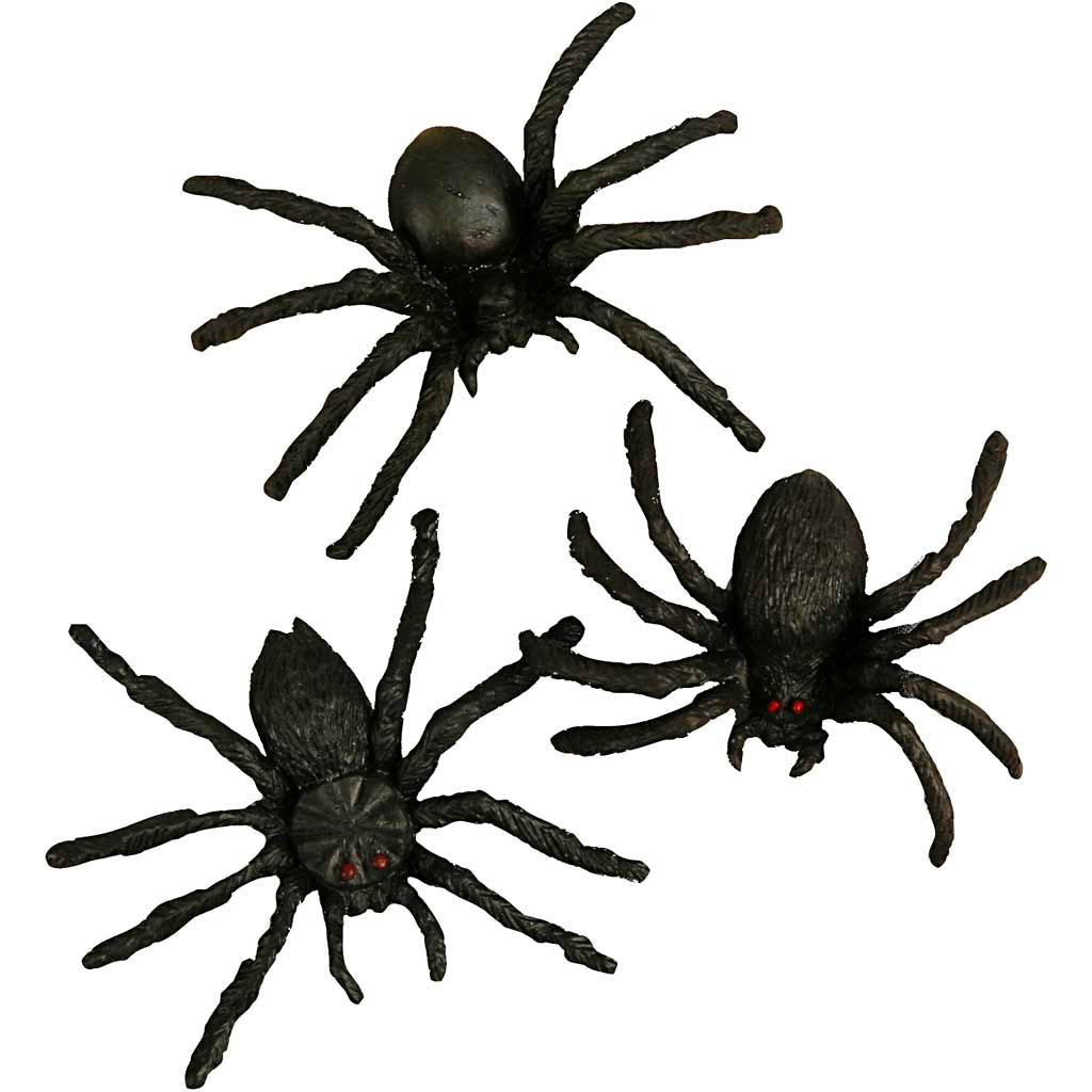 Araignées Creativ company, taille 4 cm, 60 pièces, 1 boîte