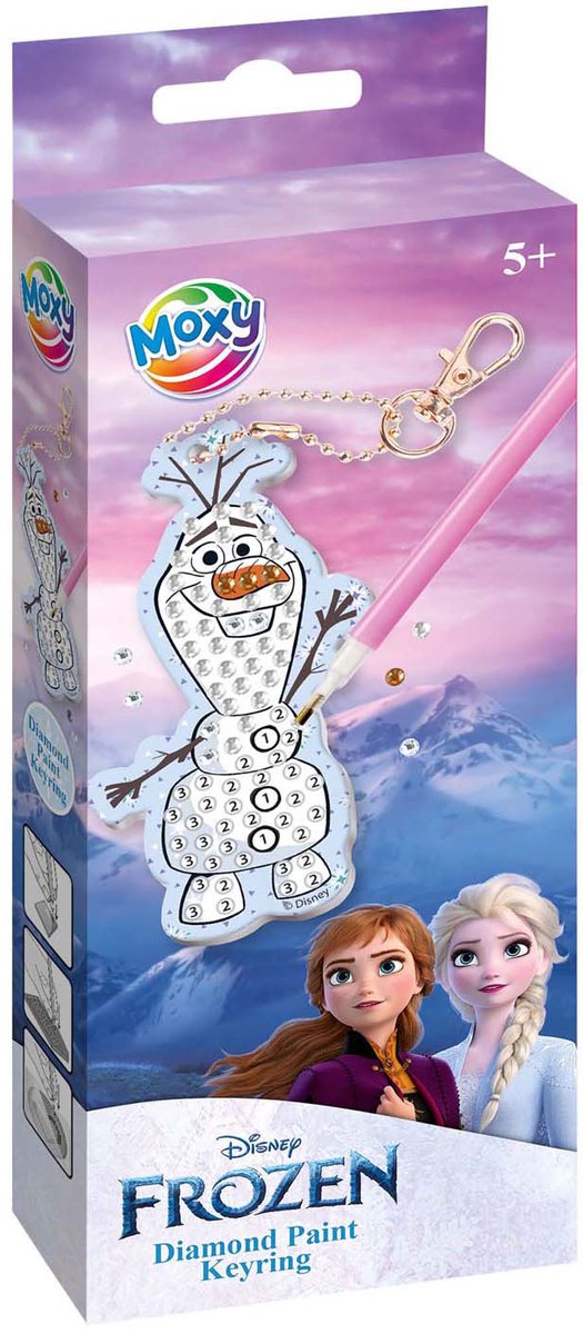 Groupe d'artisanat créatif fabriquez votre propre porte-clés avec peinture au diamant Olaf