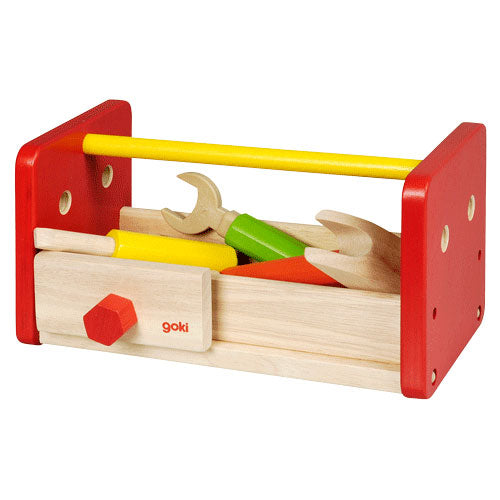 Banc de travail en bois Goki et boîte à outils 2in1