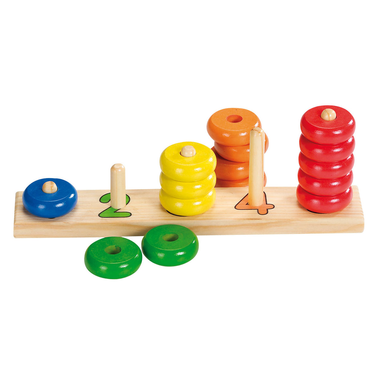 Puzzle à empiler en bois Goki couleur