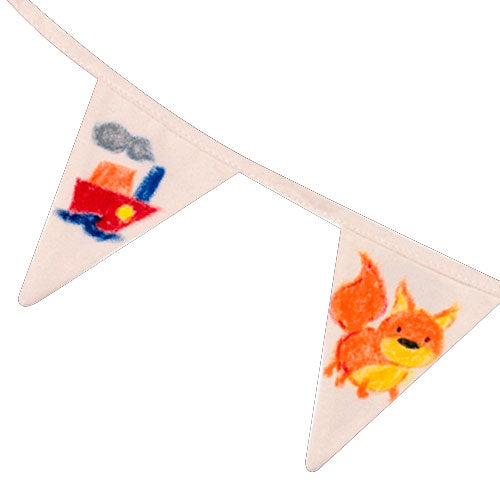 Guirlande de drapeaux Goki à peindre, foire