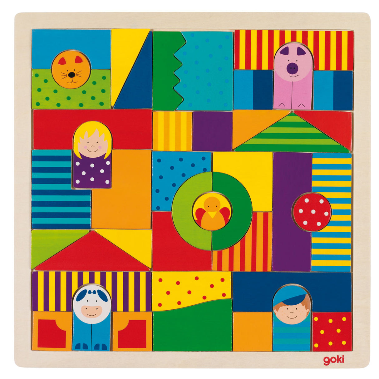 Puzzle ferme en bois Goki, 43 pièces.
