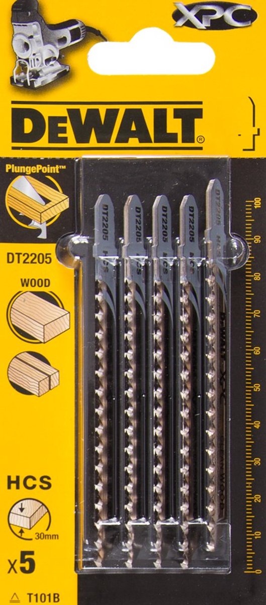 Dewalt dt2205-qz - brzeszczoty pour wyrziniarki - 100 mm - technologie xpc - acier hcs