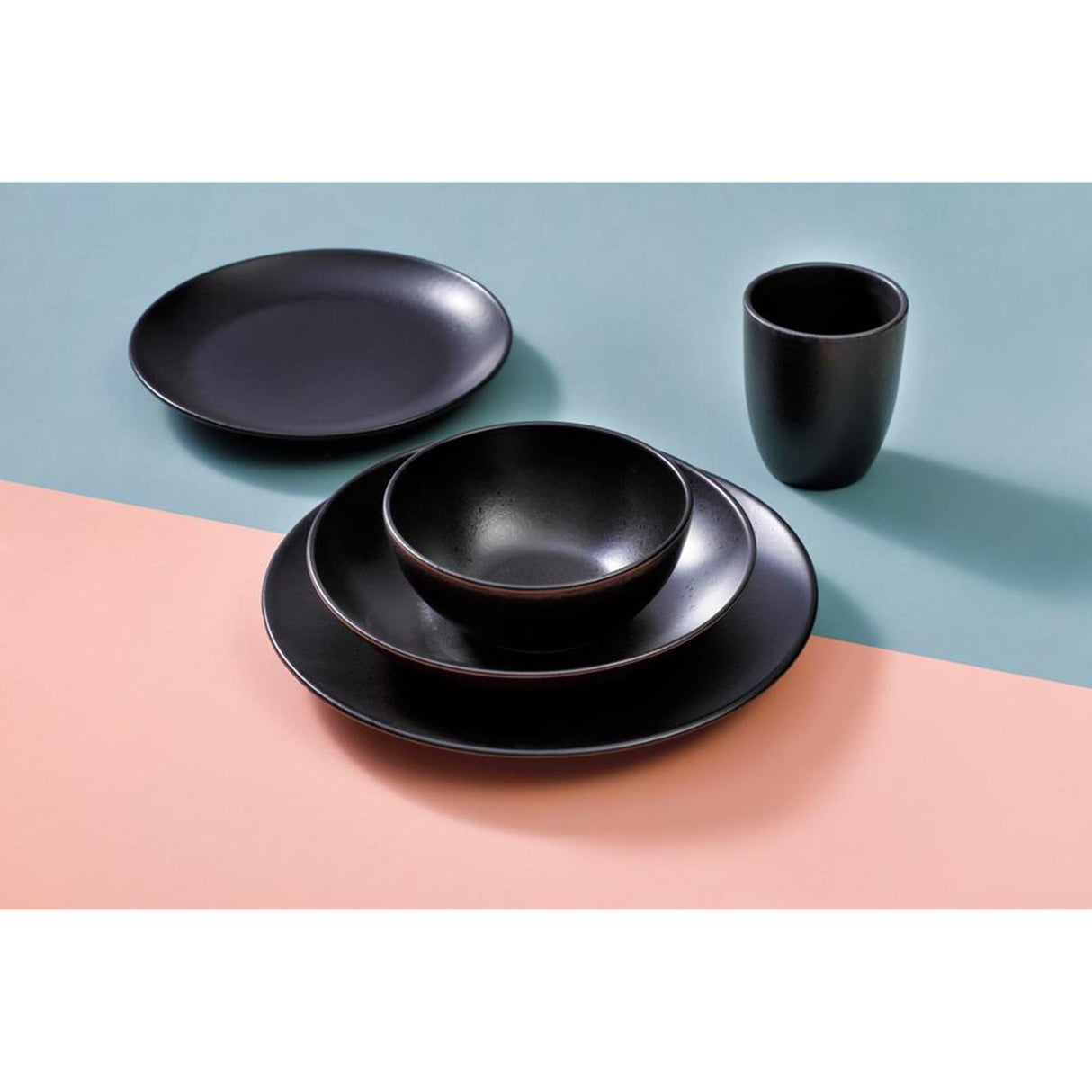 Mammoet moon assiette creuse 21,5cm noir 6 pièces