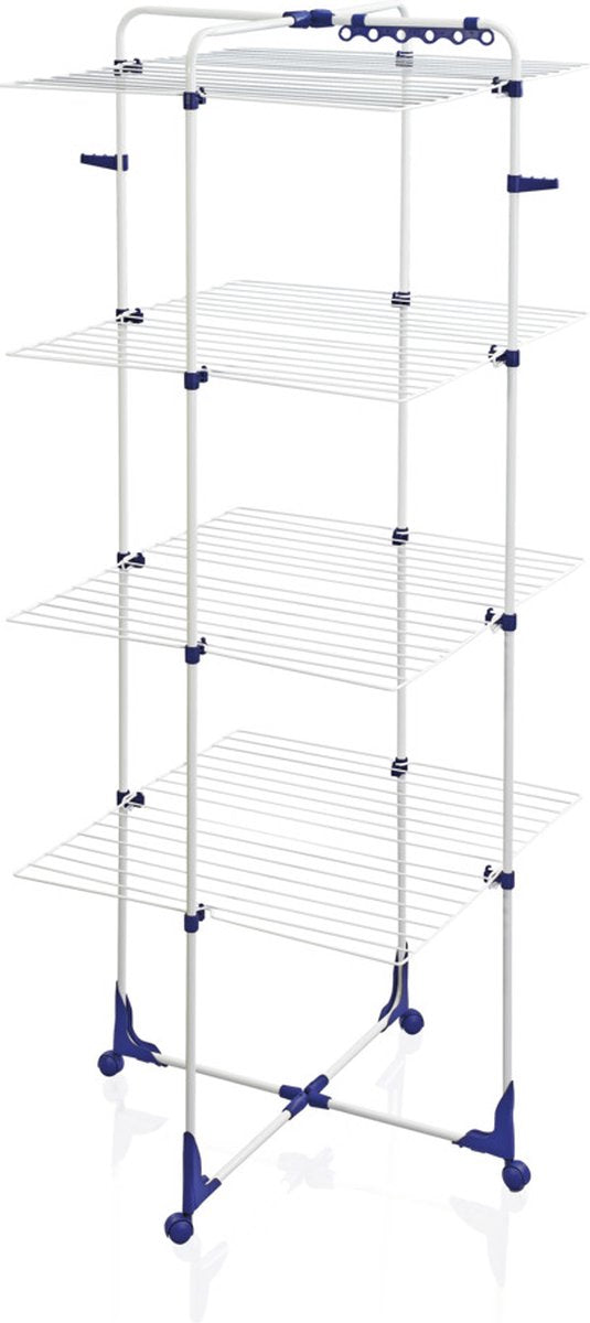 Tour de séchage Leifheit classic 450 - Ressort de séchage de 45 m - avec roues - incl. supports pour cintres