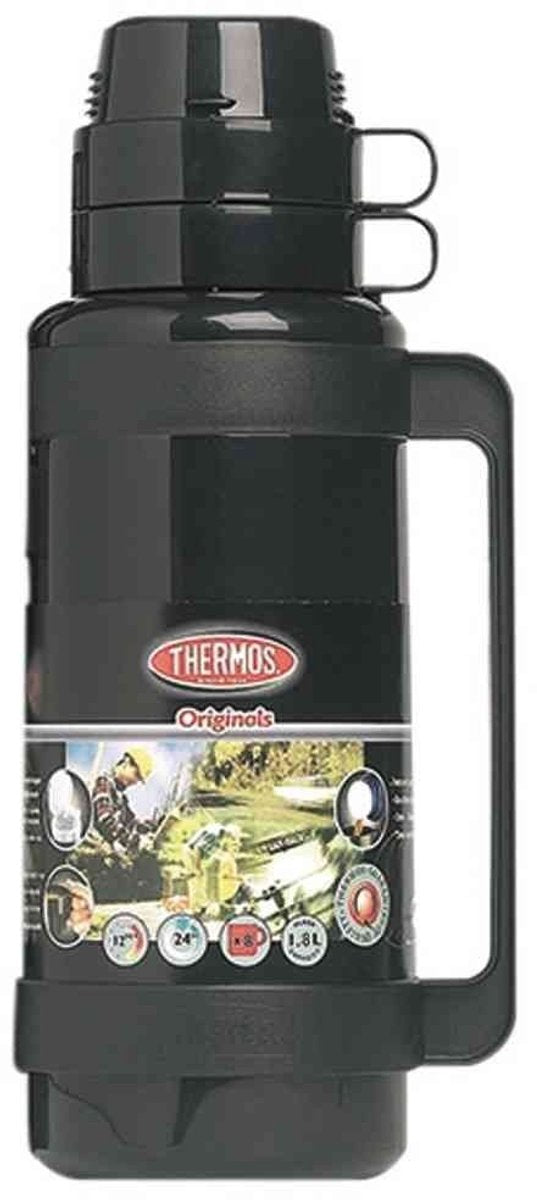 Bouteille isotherme plastique Thermos noir 1,8l - - 061080