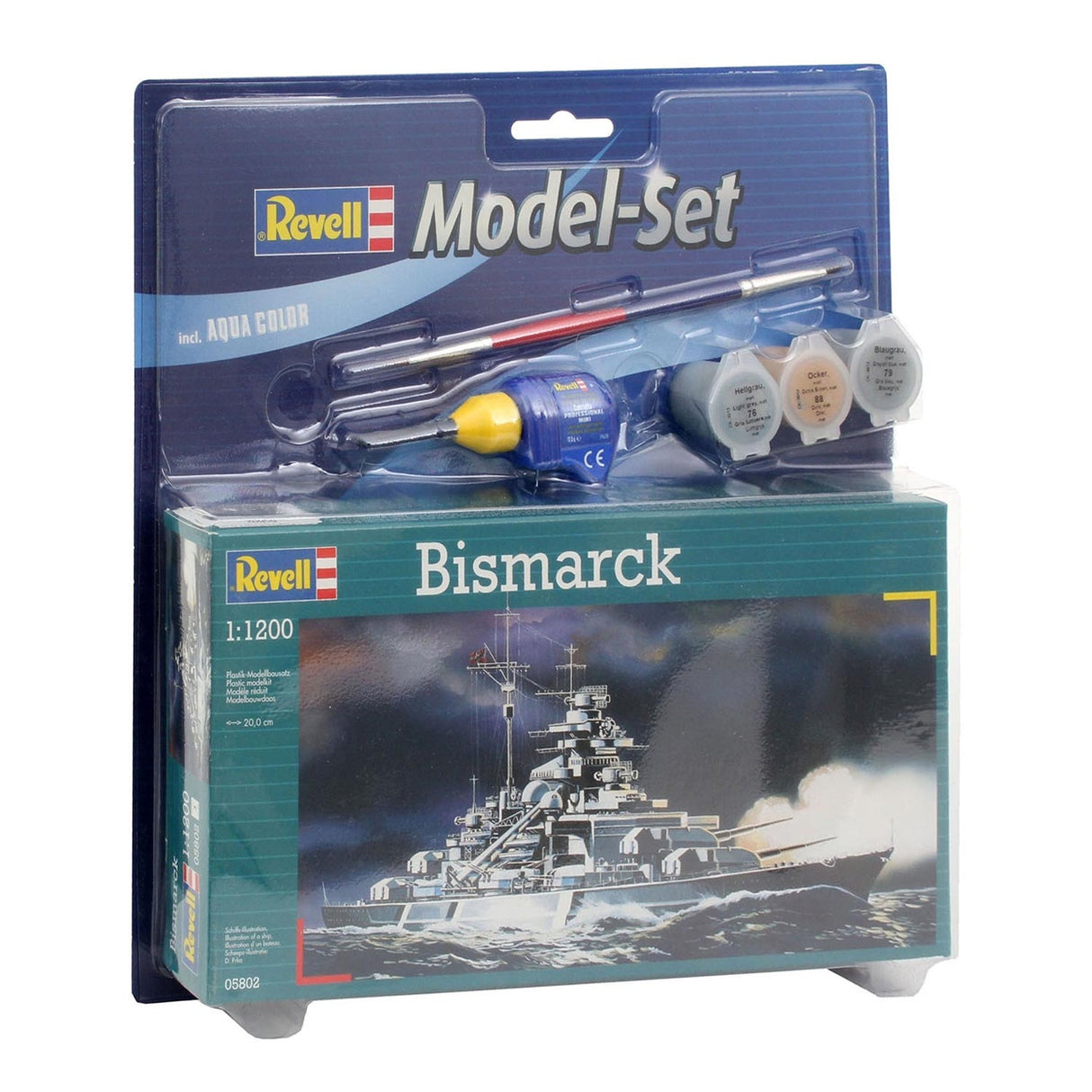 Ensemble de modèles Revell - Bismarck - incl. couleurs de peinture de base