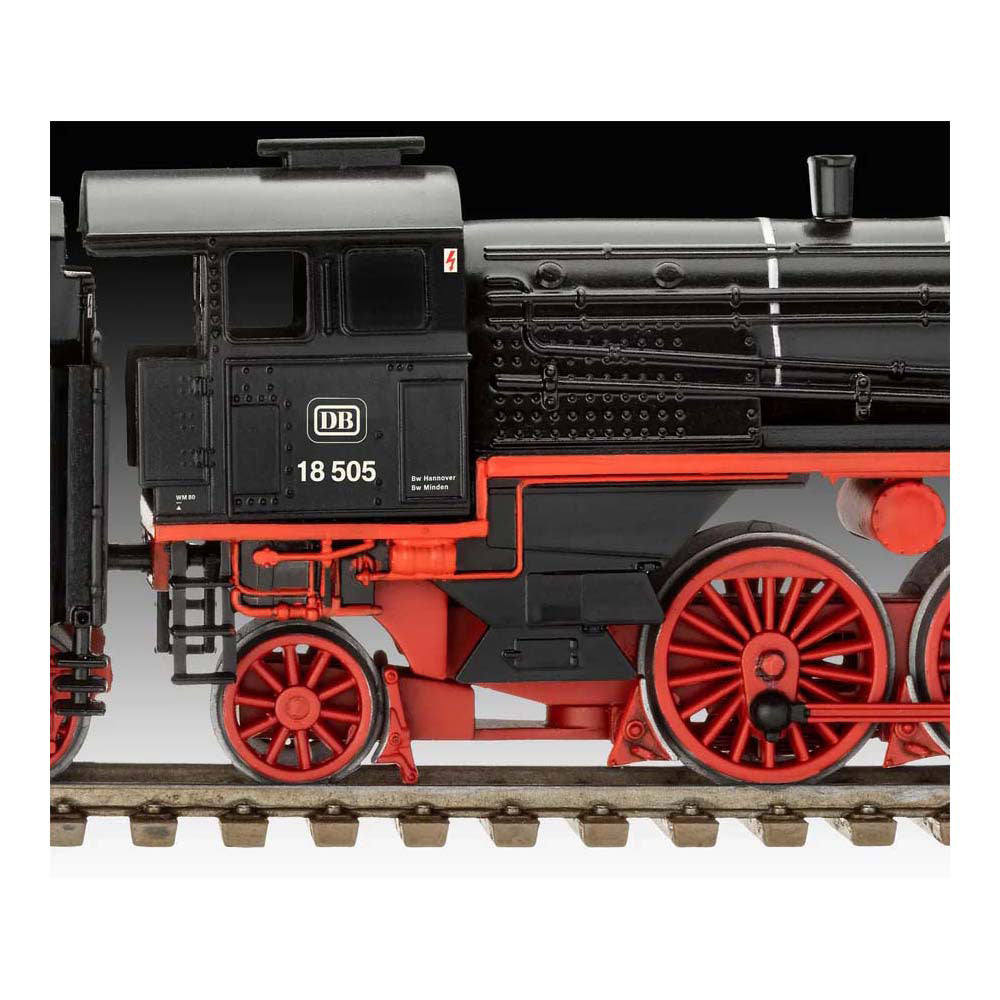 Revell maquette véhicule militaire - 02167 baureihe 18 505 - annexe 2'3' t 38 - locomotive à vapeur en plastique - 1:87 - modélisme