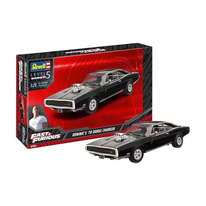 Maquette Revell Fast Furious - Dominics 1970 Dodge Charger 1:25 - 117 pièces.