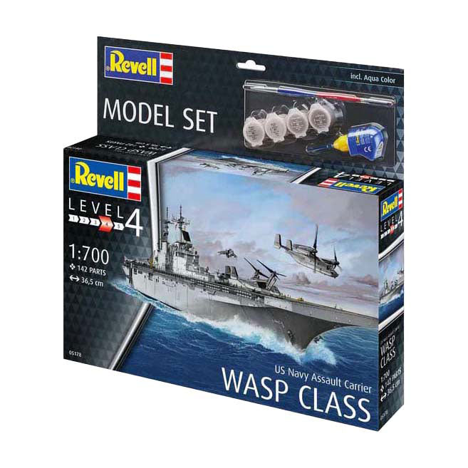 Maquette Revell - porte-avions d'assaut de la marine américaine, classe 1:700 - 142 pcs.