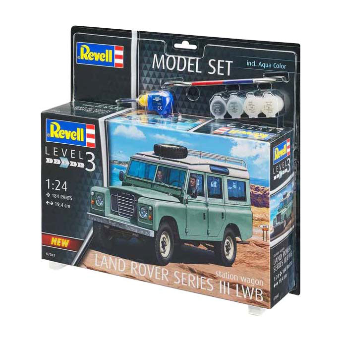 Maquette Revell - Land Rover série III LWB (s. Wagon) 1:24 - 184 pièces. - y compris couleurs de peinture de base