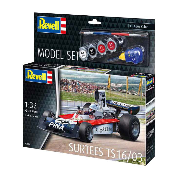 Maquette Revell - surtees ts16 03 formule 1 1:32 - 78 pcs. - y compris couleurs de peinture de base