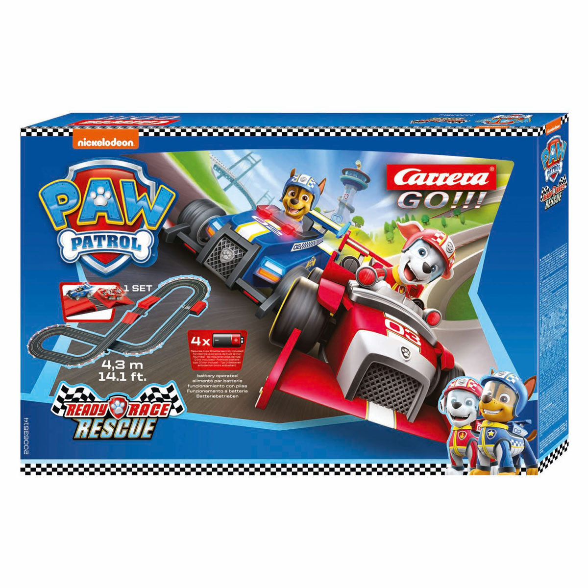 Carrera, allez !!! piste de course - sauvetage de course prêt pour Paw Patrol