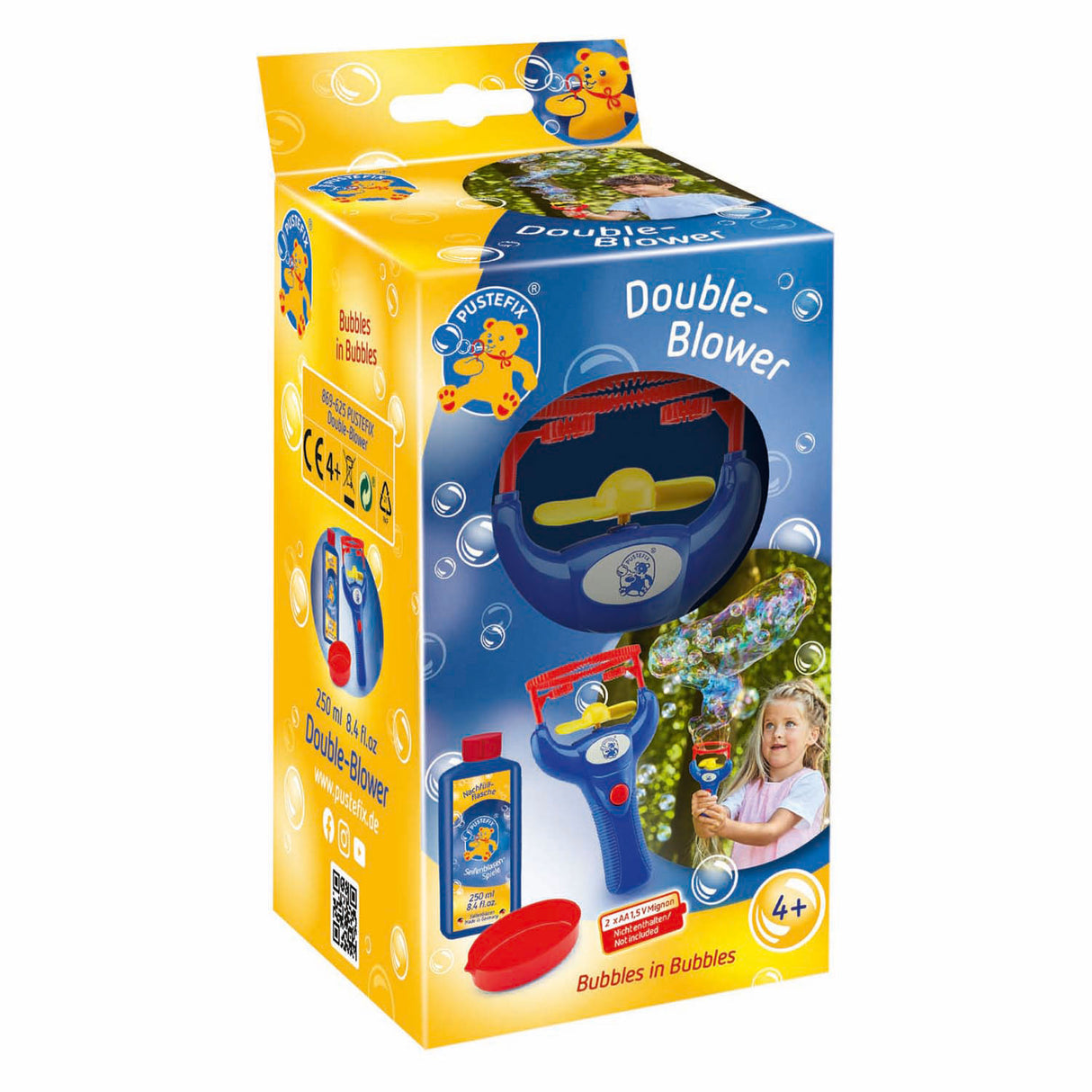 Ventilateur double Pustefix avec souffleur de bulles