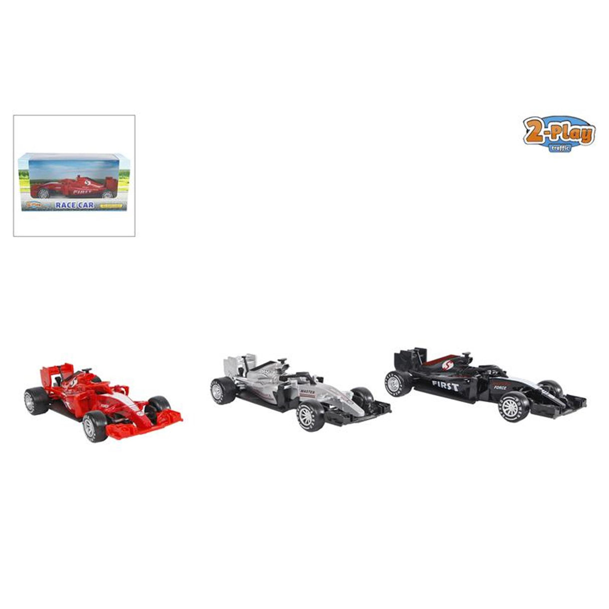 Voiture de course de formule 2 jeux moulée sous pression 13 cm