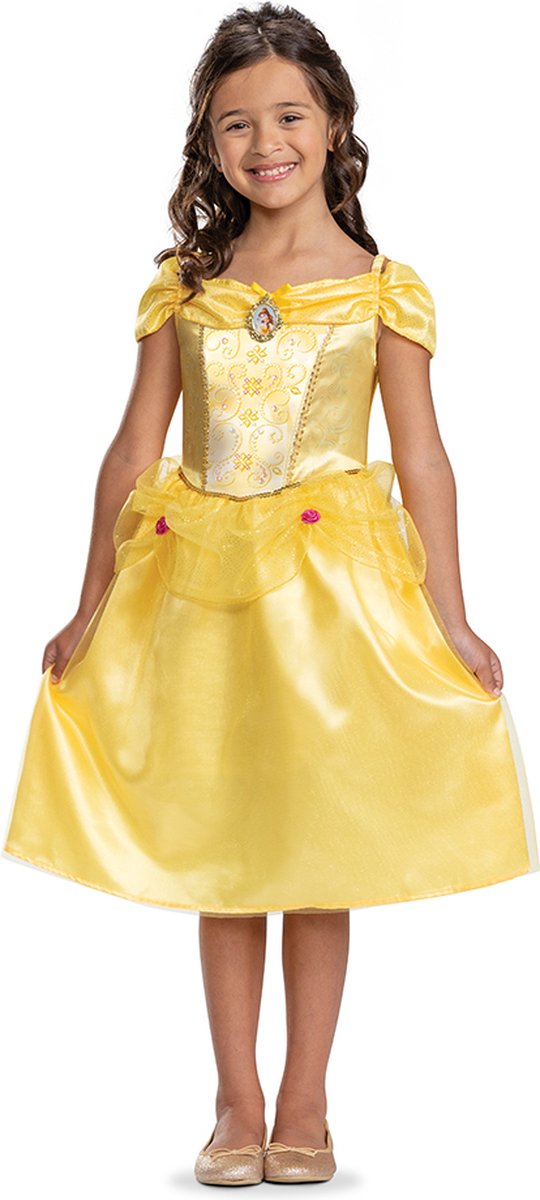 Déguisement princesse disney - la belle la bête, belle robe classique, taille xs (3-4 ans), fille