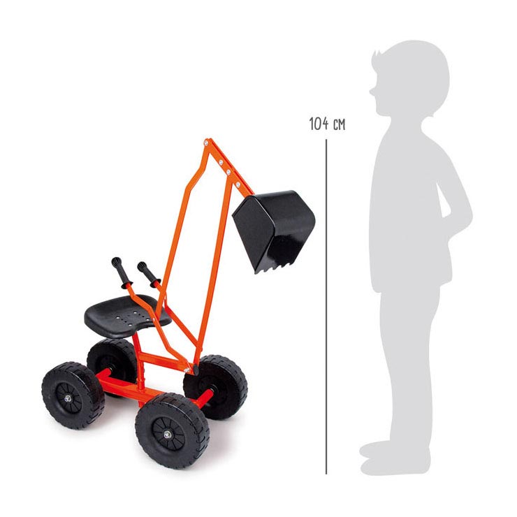 Petit pied - excavateur avec roues