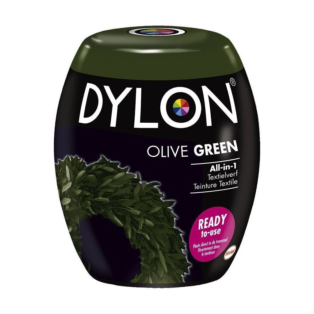 Peinture textile Basic Dylon lavable en machine vert olive 350 gr