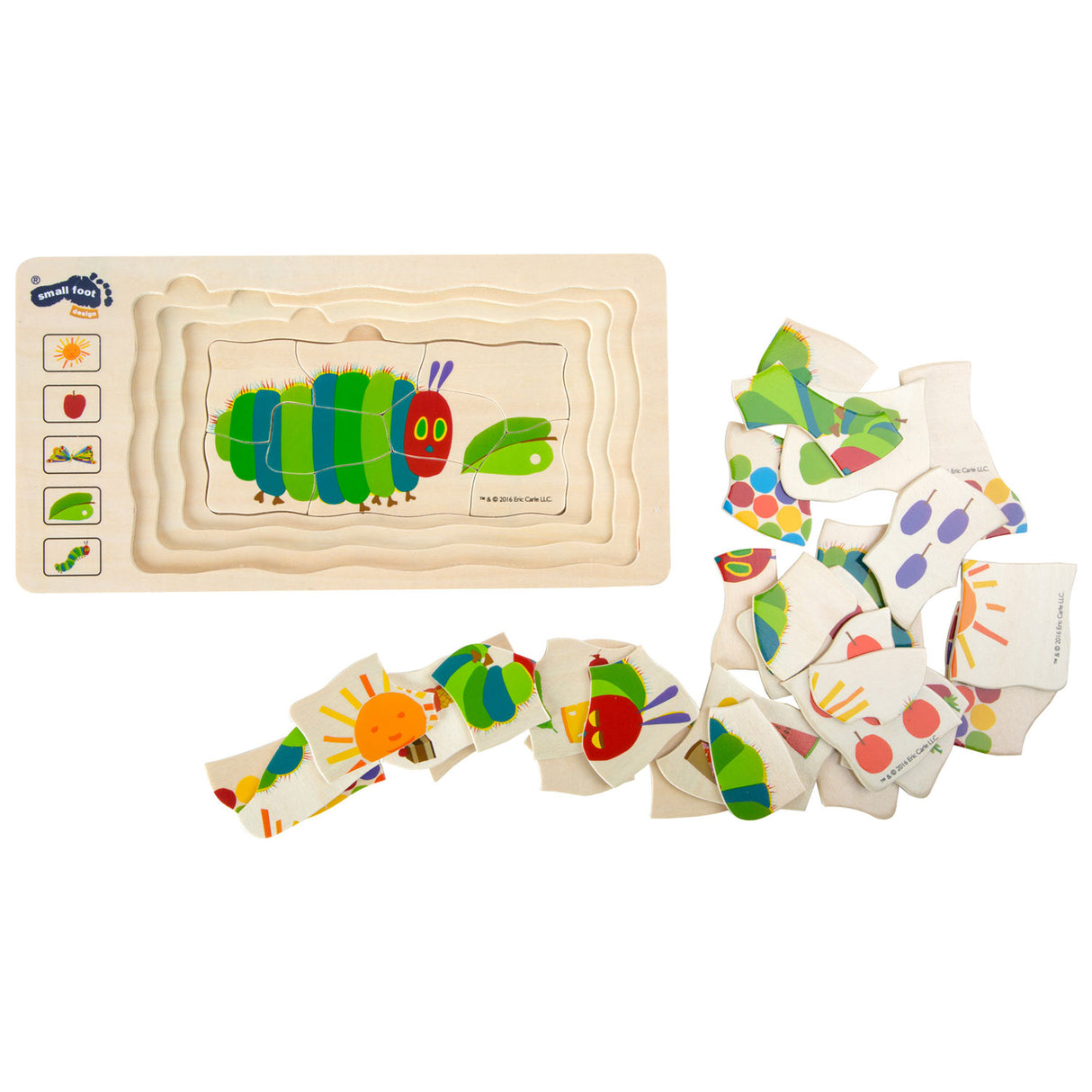 Small foot - puzzle chenille jamais assez de couches, 36 pièces.
