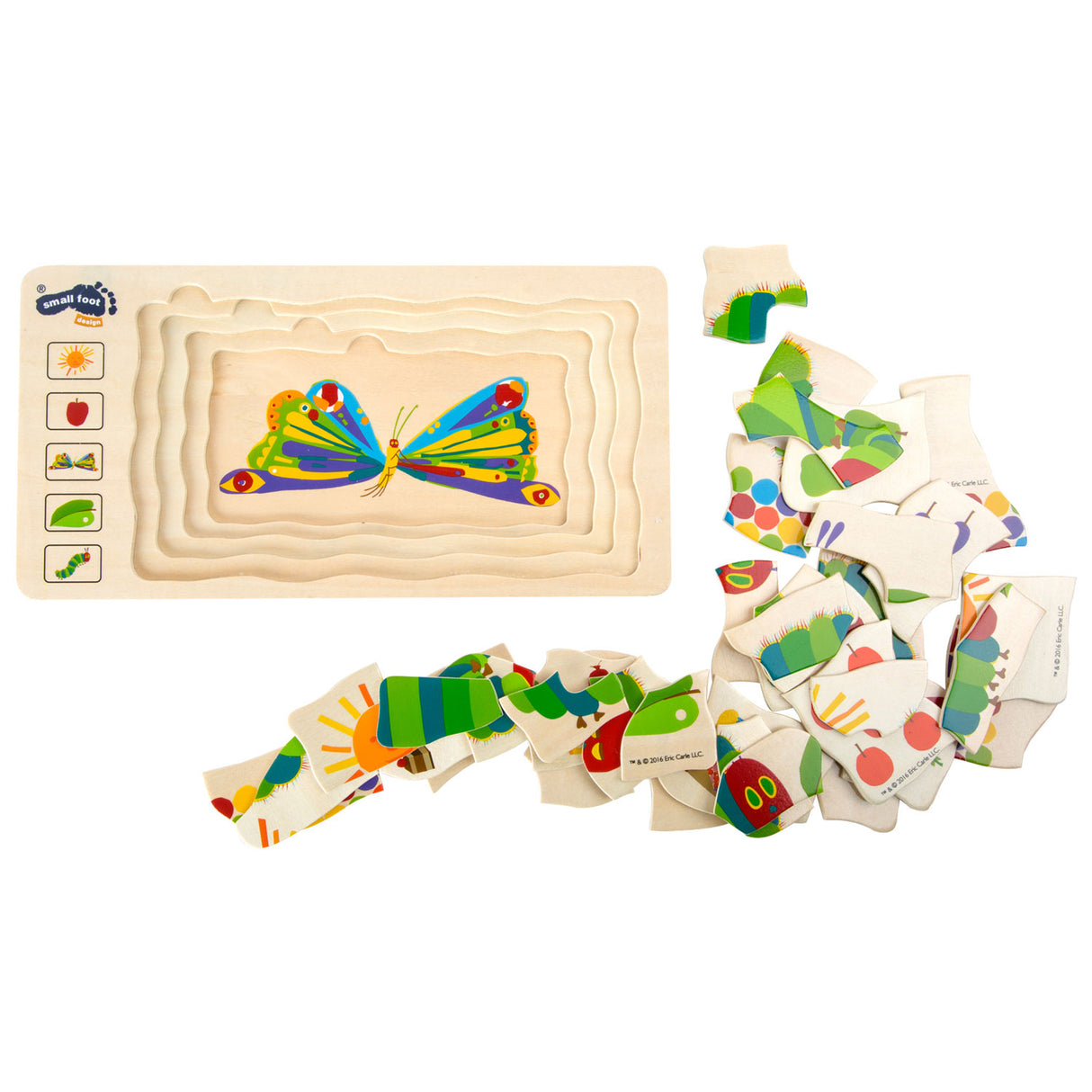 Small foot - puzzle chenille jamais assez de couches, 36 pièces.