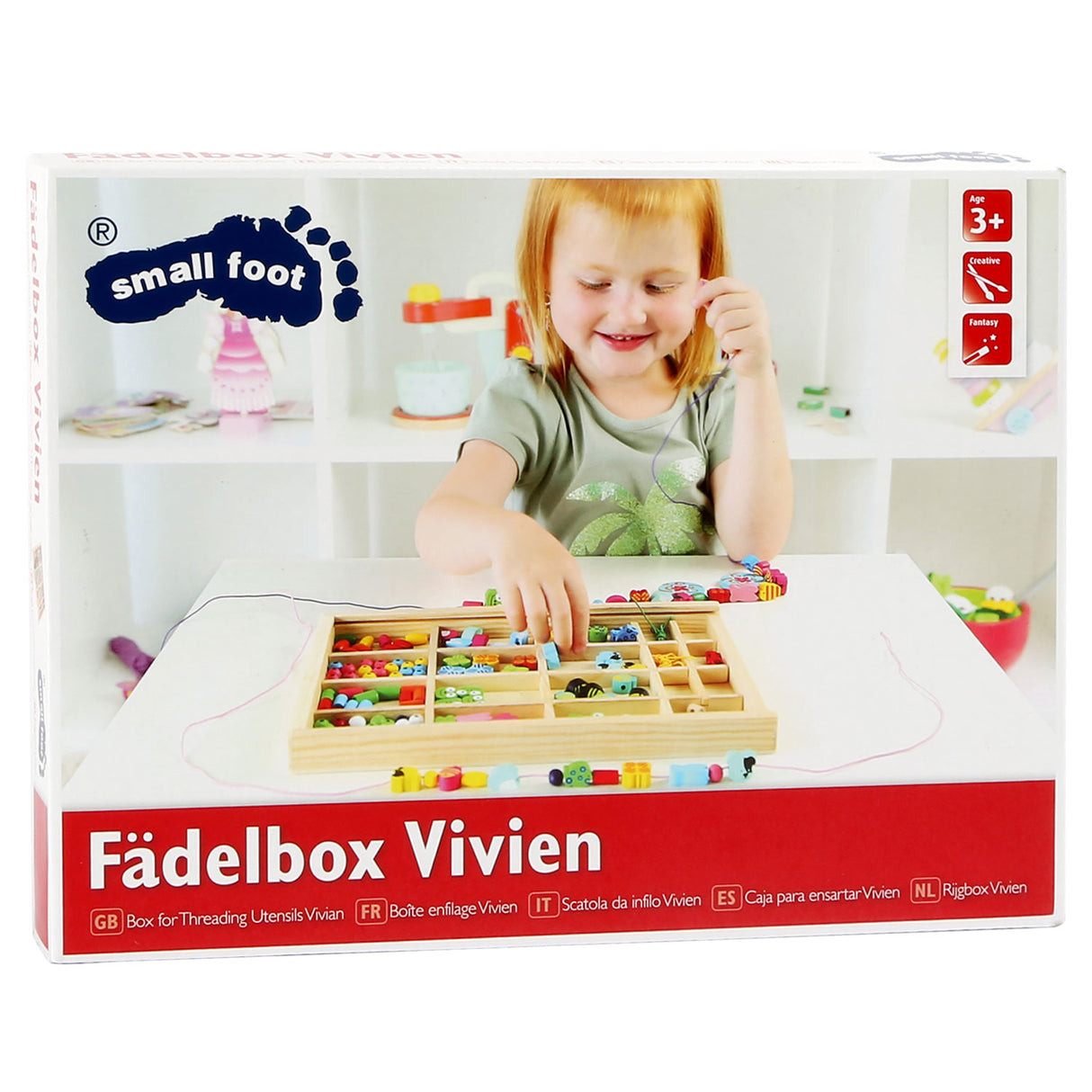 Small foot - ensemble de perles en bois