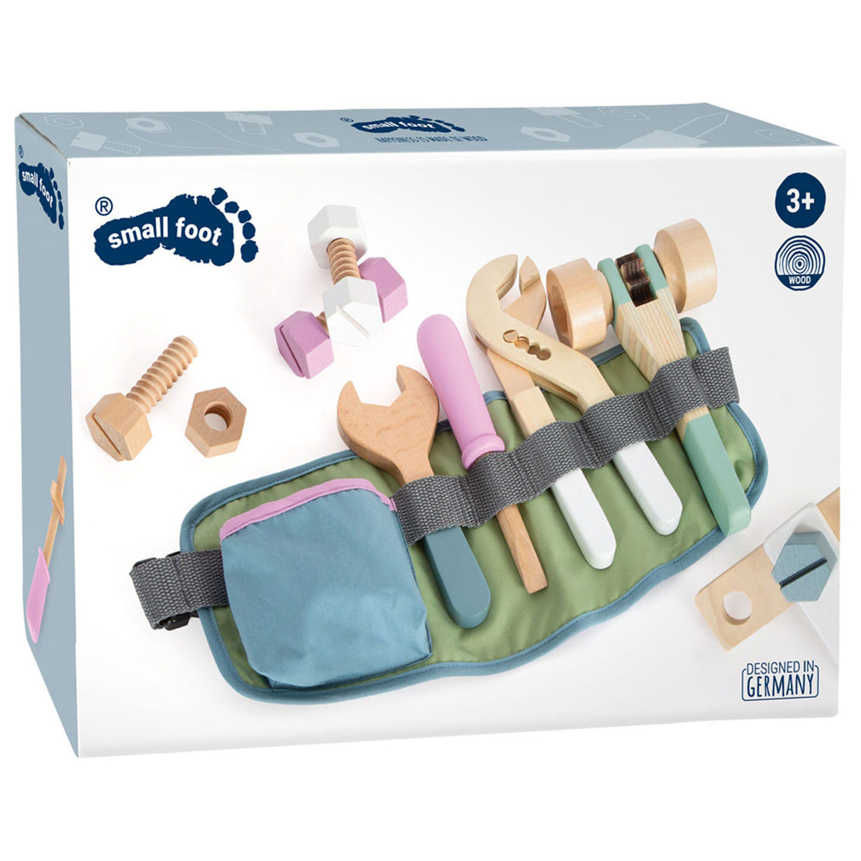 Petit pied - ceinture Redschappen avec outils en bois, 15dlg.