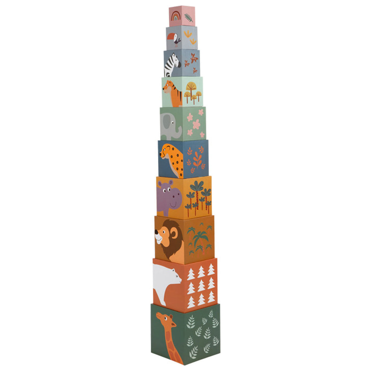 Small foot - blocs à empiler safari en carton, 10 pcs.