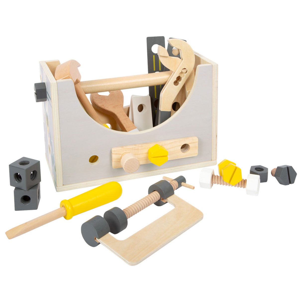 Petit pied - boîte à outils en bois 2in1, 28dlg.