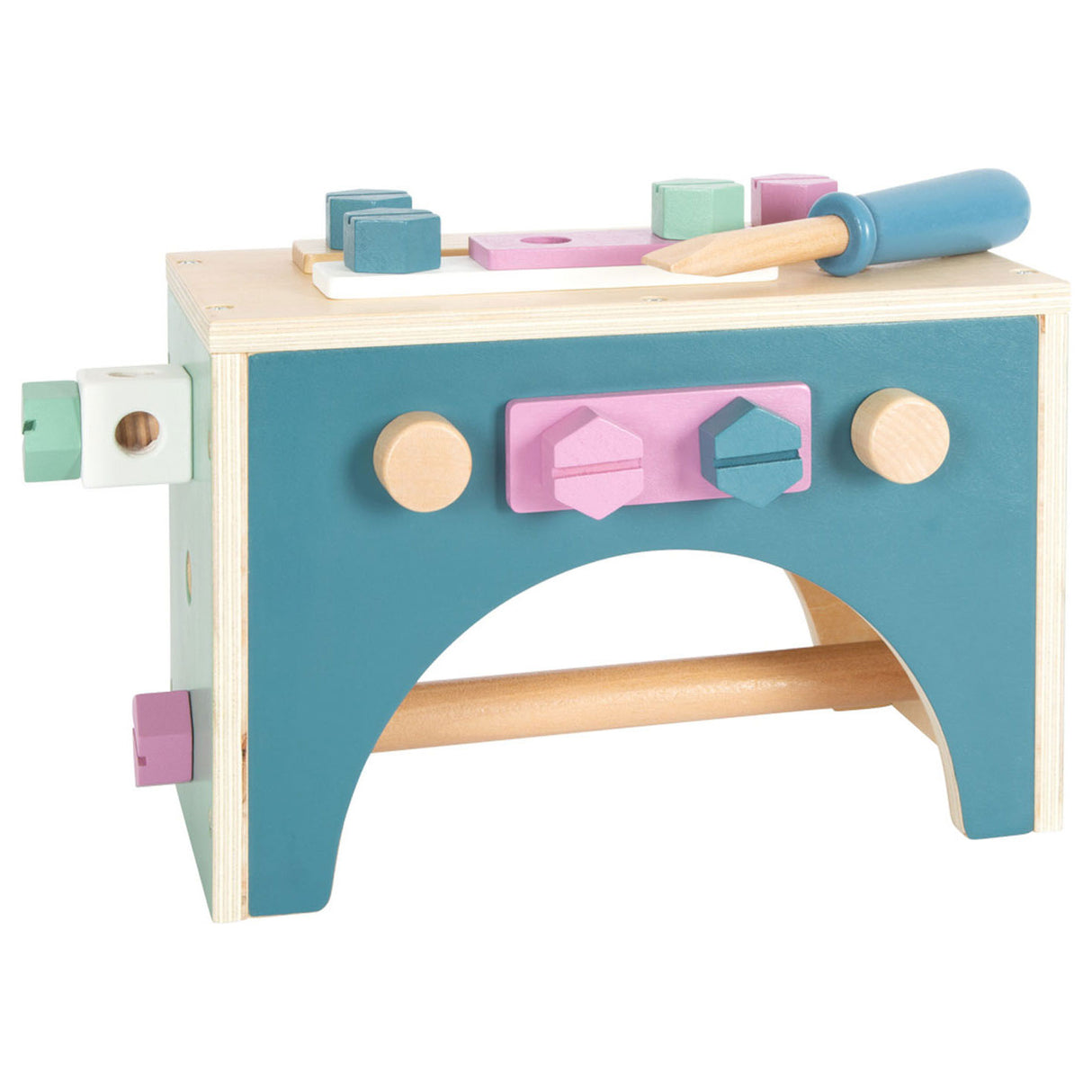 Petit pied - boîte à outils en bois nordique 2in1, 28dlg.