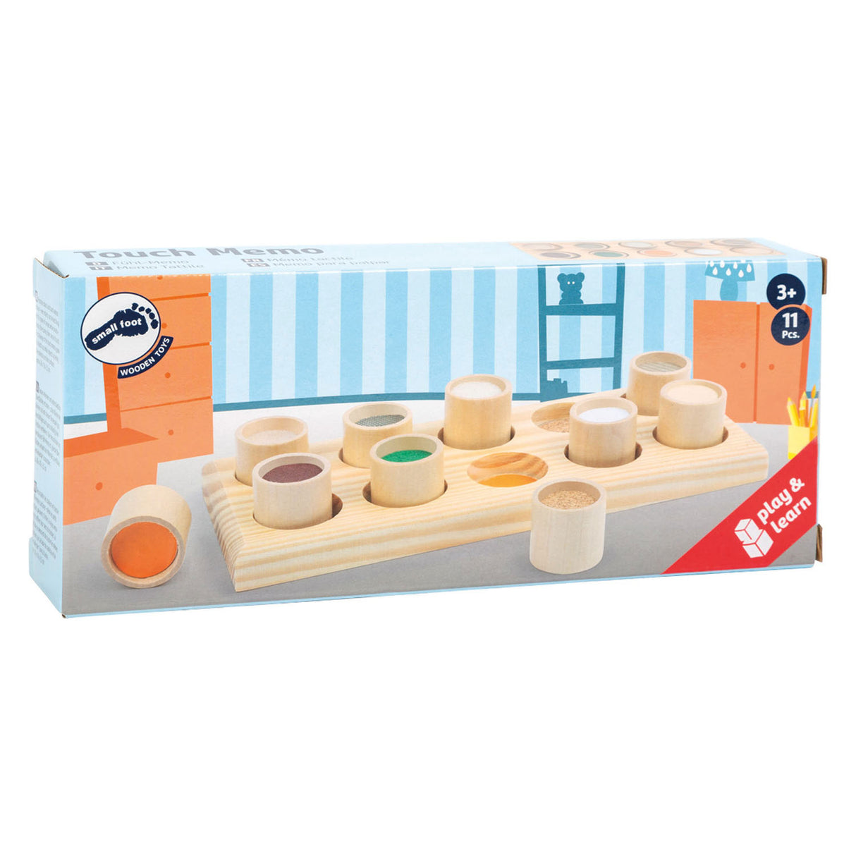 Small foot - mémo jeu tactile en bois