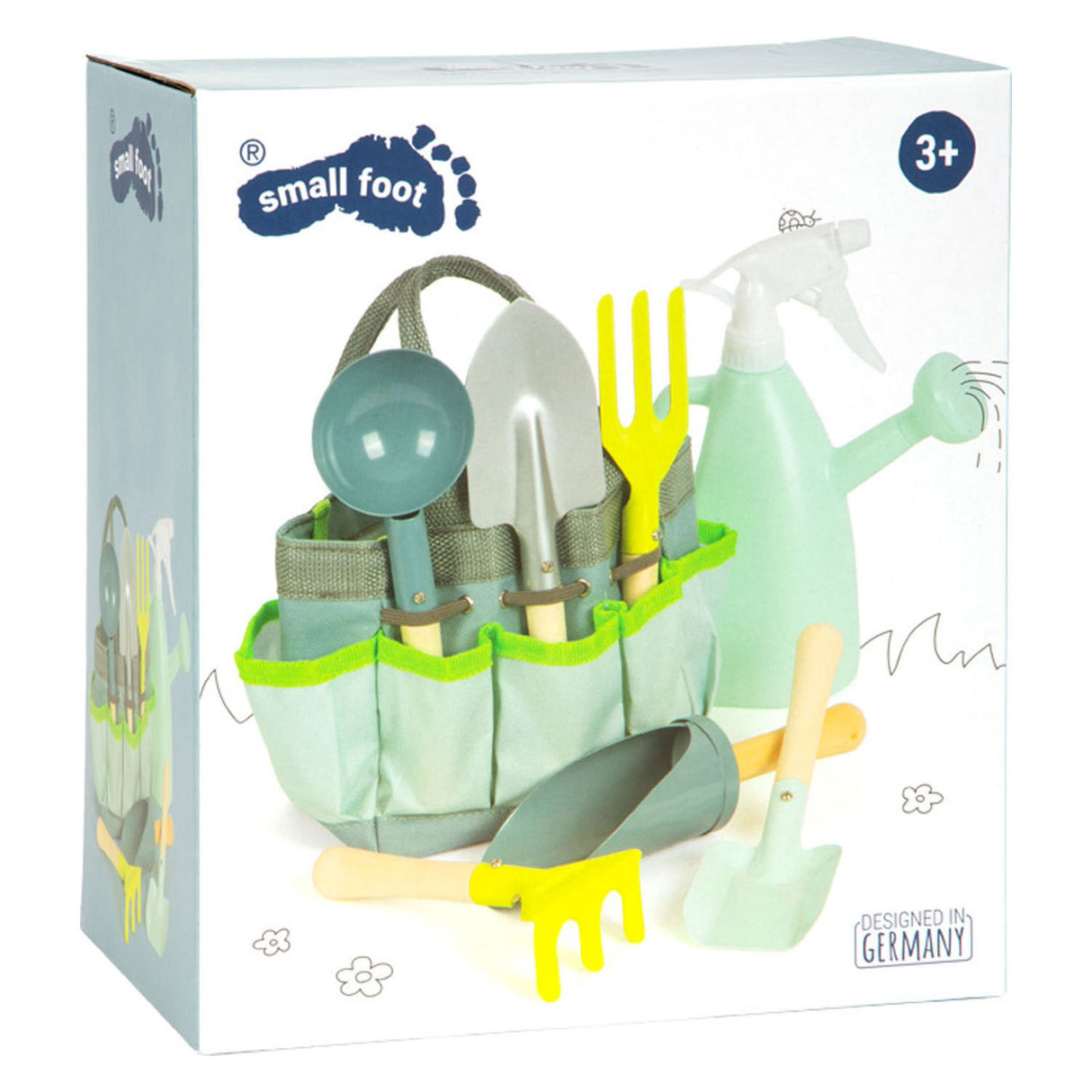Petit pied - sac avec outils de jardin, 8dlg.