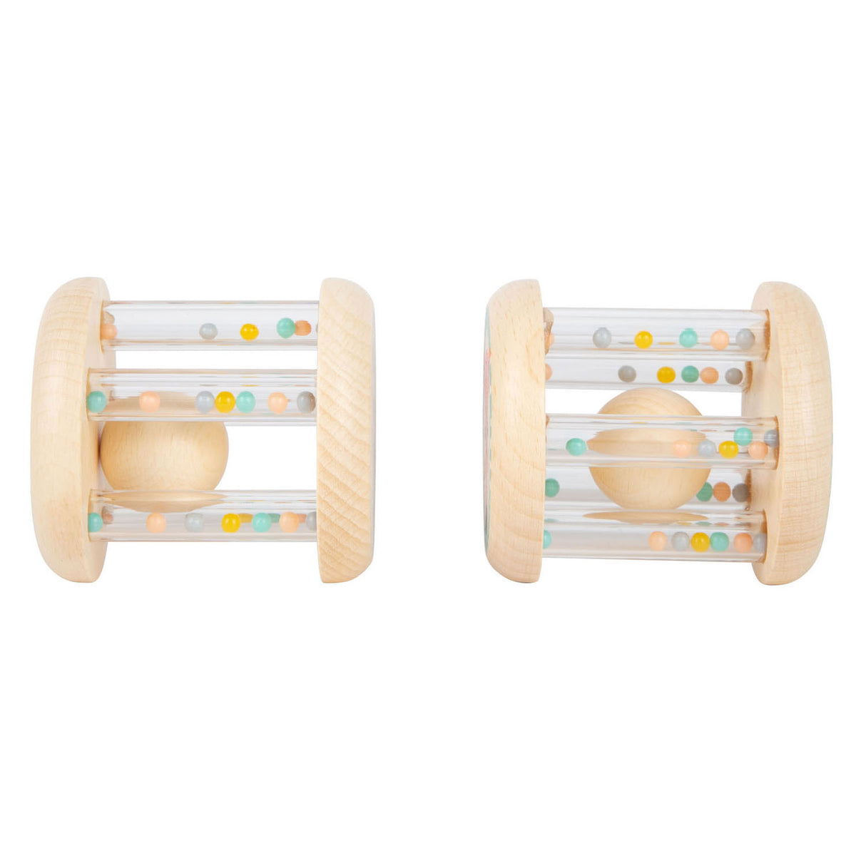 Small foot - hochet animal en bois, lot de 2