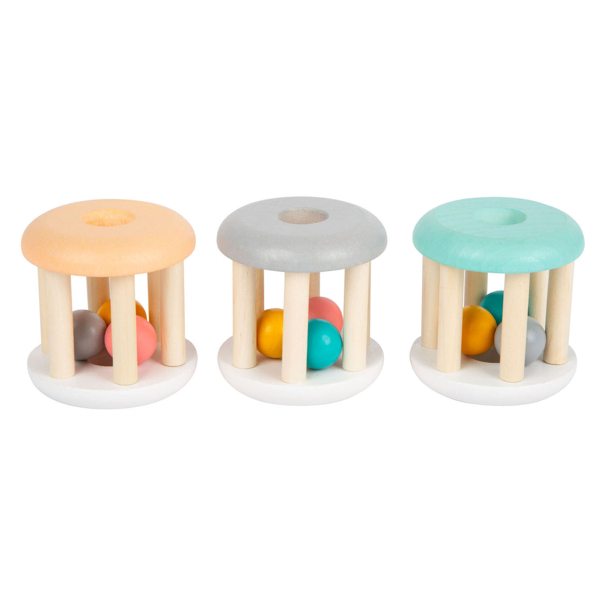 Small foot - pastel à cliquet pour bébé en bois, 3 pcs.
