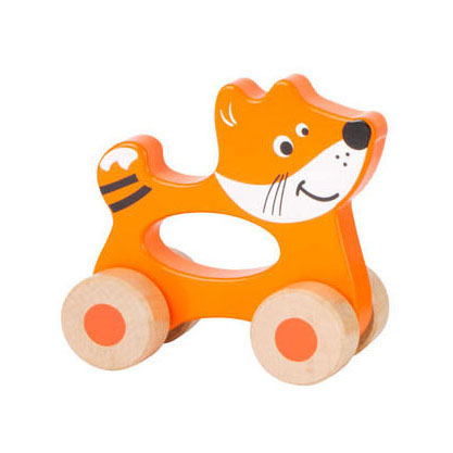 Small foot - figurine à pousser en bois animal sur roulettes
